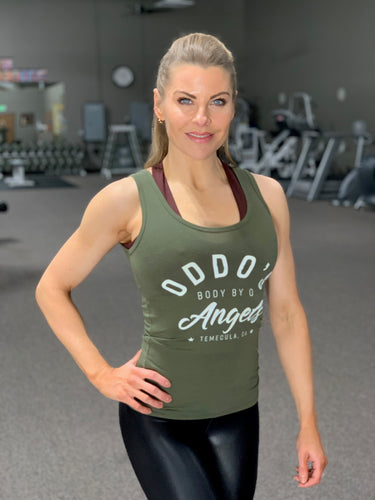 BODY BY O ANGEL SOLID TANK- GREEN