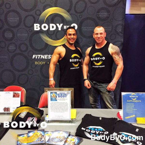 Team Body By O Athletes Behind the Booth at 2015 Musclecontest