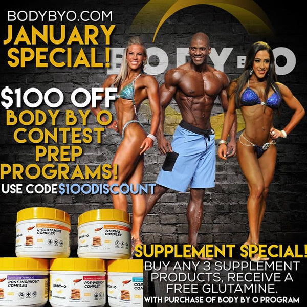 $100 Off Body By O Contest Prep! Now thru Jan 31st!